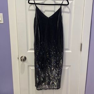Metallic Midi Dress